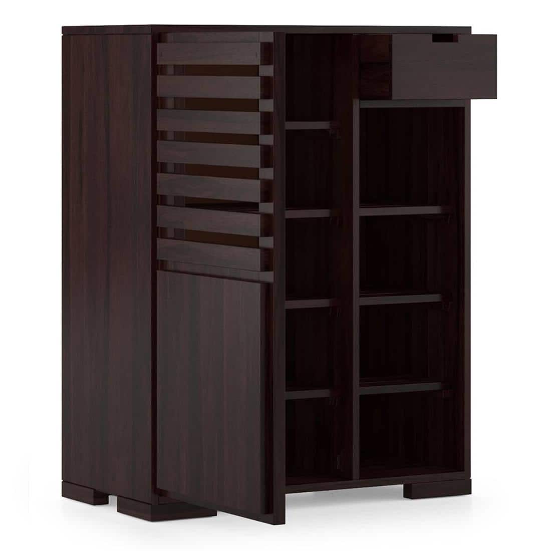 Madden 14 Pair Shoe Rack in Mahogany Finish