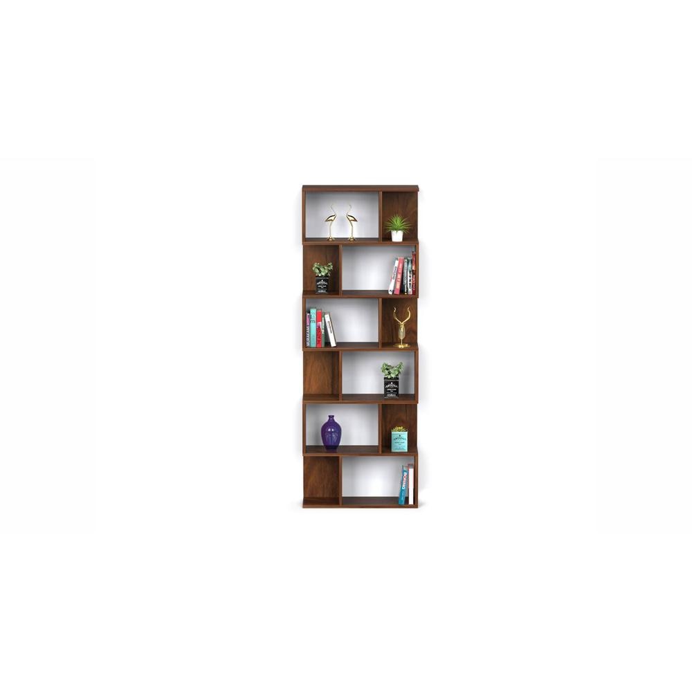 Crosbon Engineered Wood Bookshelf in Brown Maple