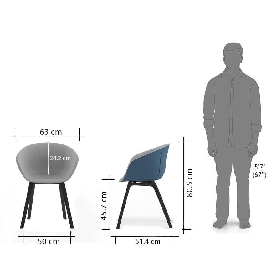 Poulain Accent Chair in  Two Tone Colour