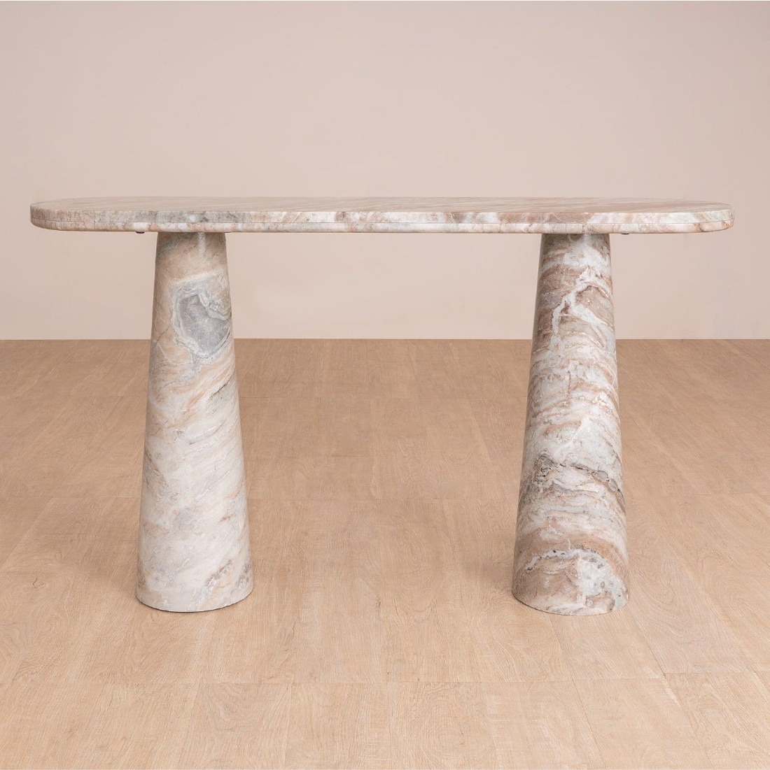 Hump Marble Console Table in White Colour - Orange Tree