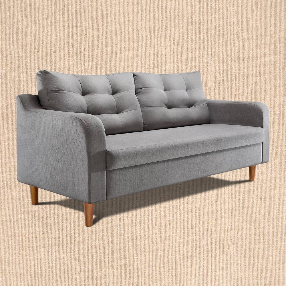 Ease Plus 3 Seater Wooden Sofa in Grey Colour