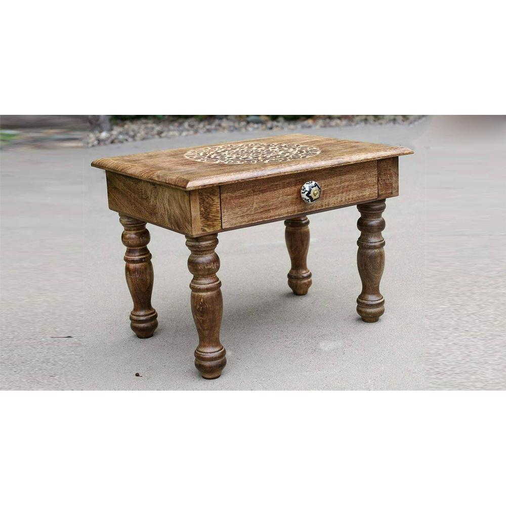 Terran Solid Wood Side Table