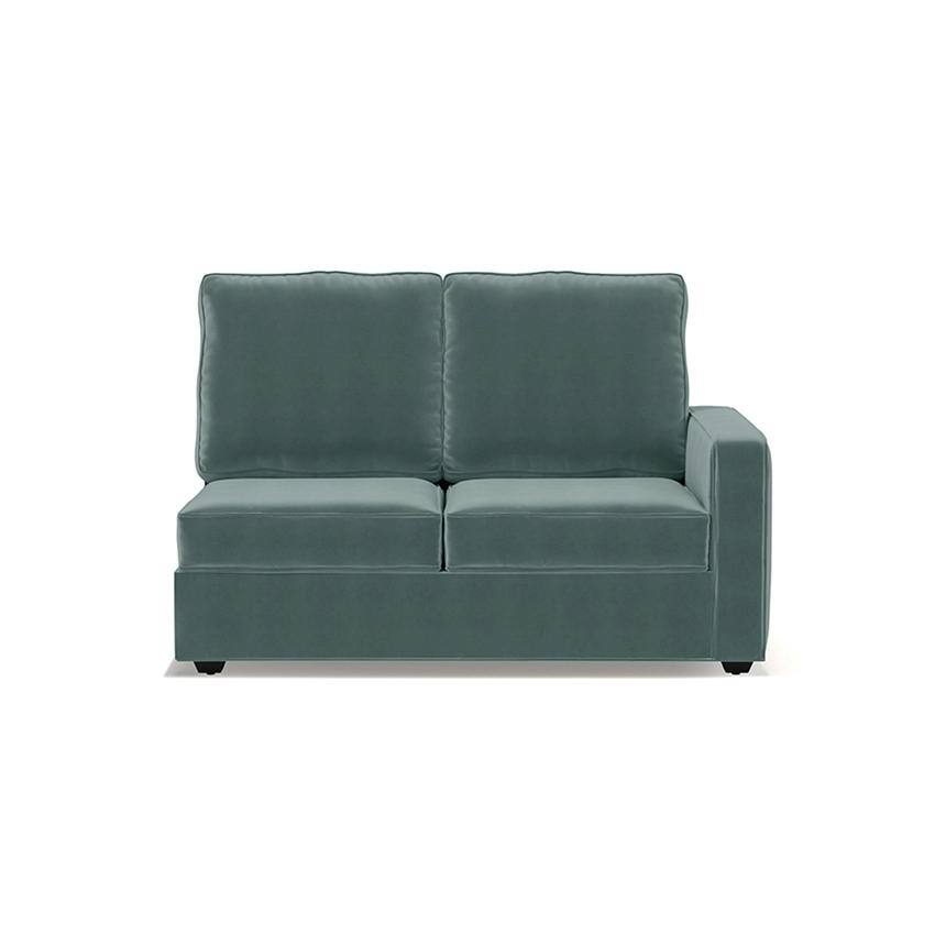 Apollo Compact Sofa (Colour : Dusty Turquoise Velvet, Cushion : Hard, Back Type : High Back, Seating Capacity : Left Aligned 2 Seater + Left Aligned Chaise)
