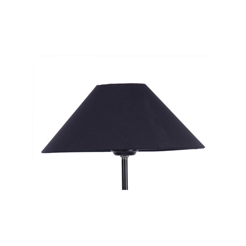Jasper Black Fabric Floor Lamp with Black Iron Base