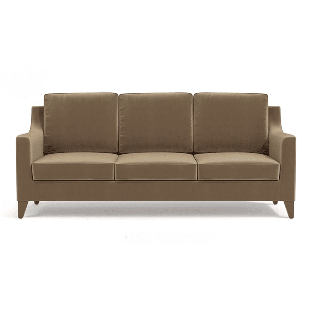 Abbey 3 Seater Fabric Sofa in Fawn Velvet Colour