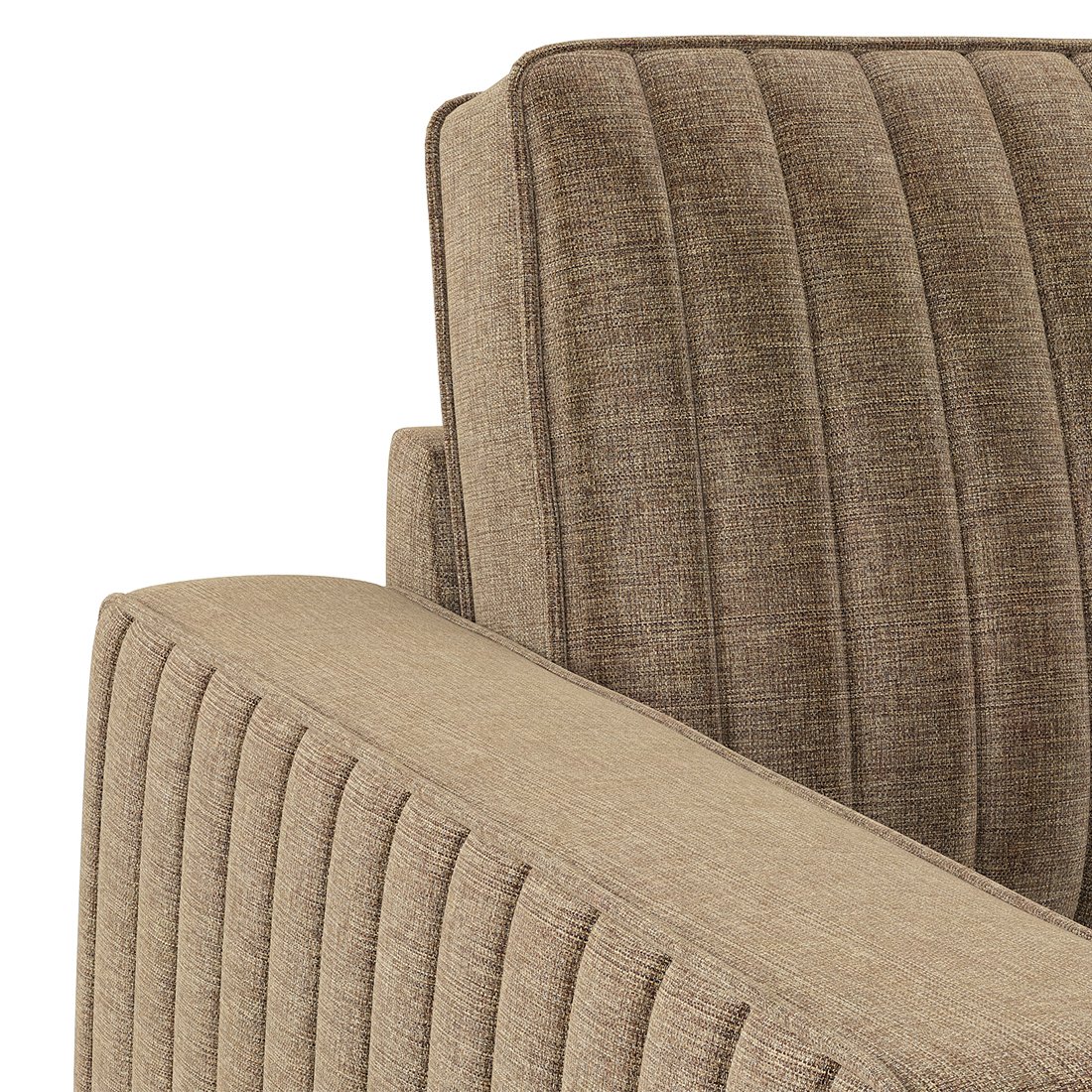 Apollo Neo 3 Seater Fabric Sofa in Dune Colour (Back Height : Regular, Cushion Type : Hard)