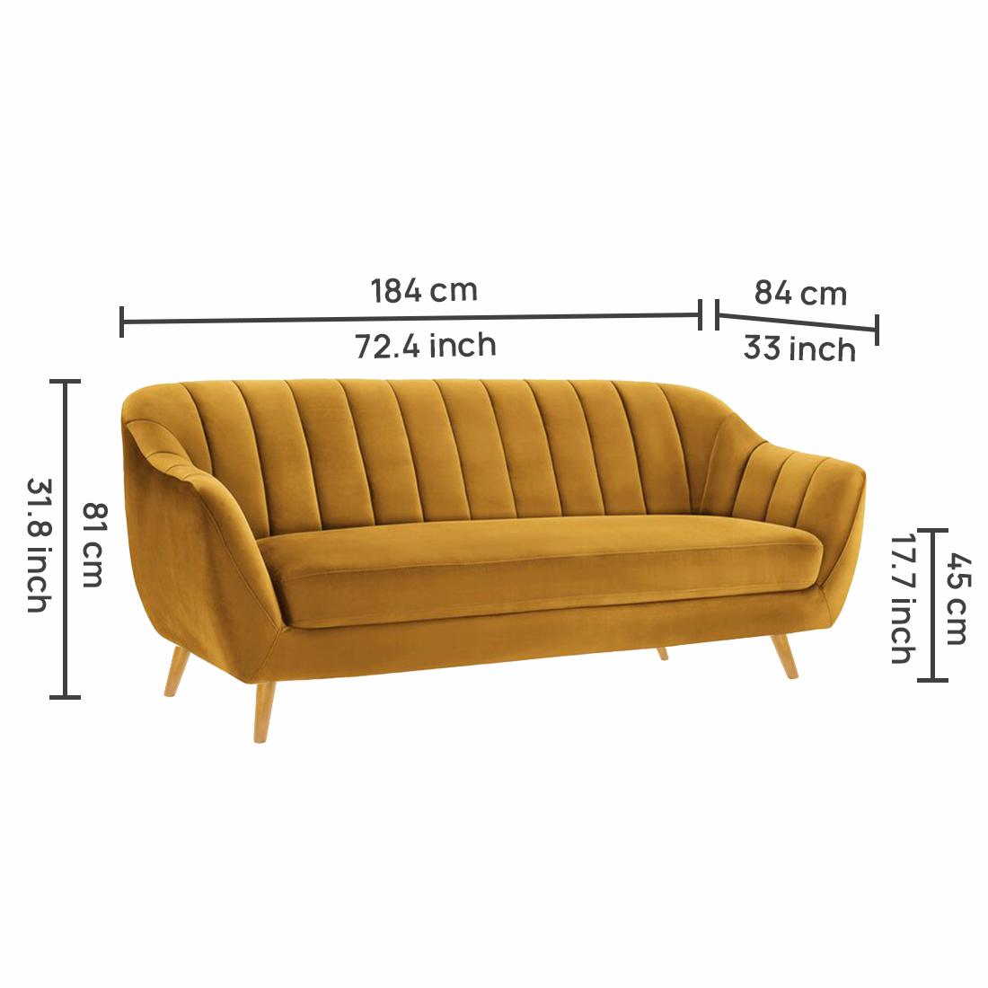 Neo Fabric Sofa - Yellow