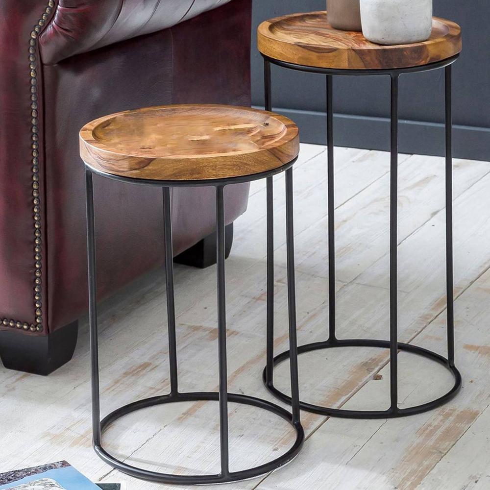 Shadow Solid Wood Nested Tables - Set of 2