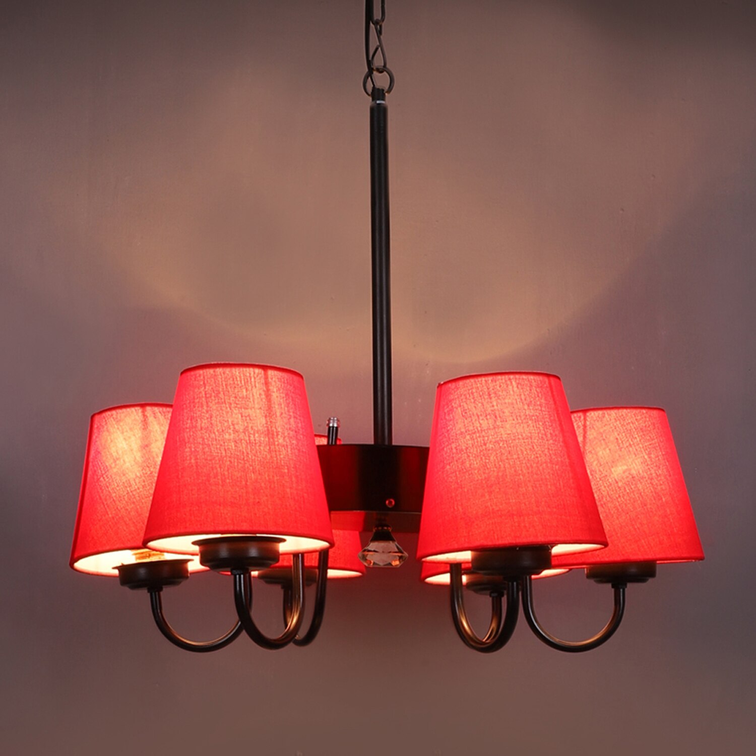 Devansh Black Wall Mounted Lamp With Black  Cotton Shade