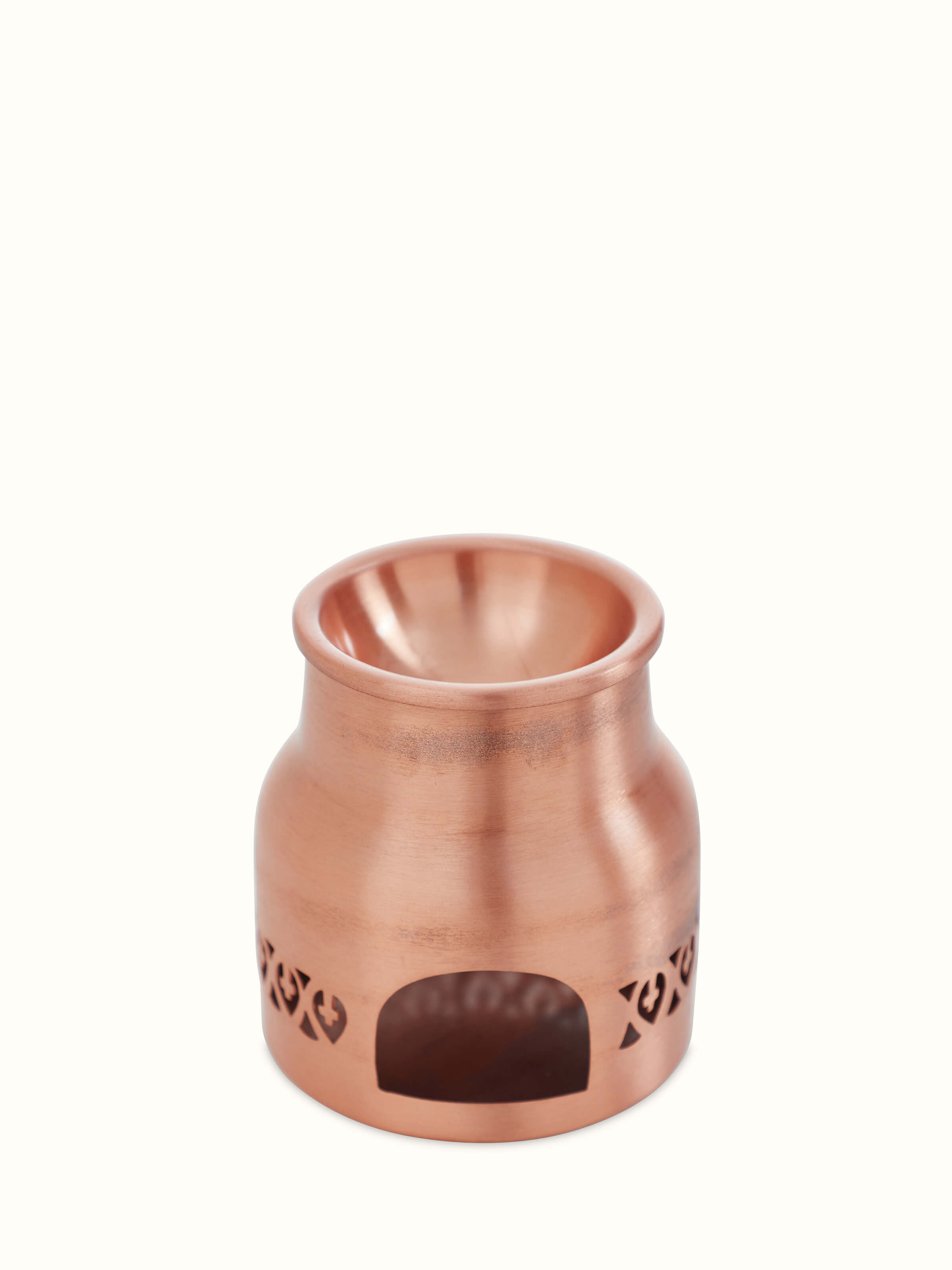 Back view of Swadesh Traditional Copper Diffuser showcasing its sleek and practical design in copper.