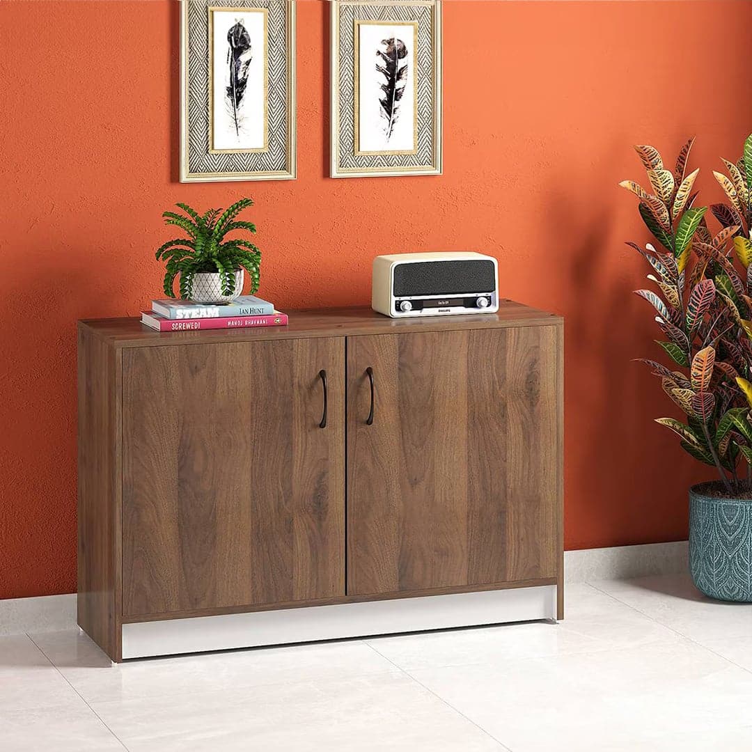 Alex 12 Pair Shoe Rack in Classic Walnut Finish