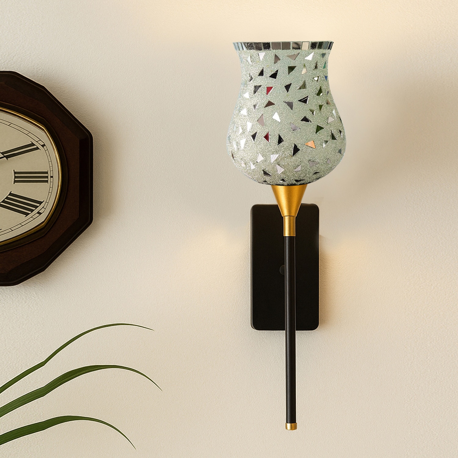 Devansh Metal Electric Wall Light in Black Colour with Multi Shade Count of 1 Light - Devansh