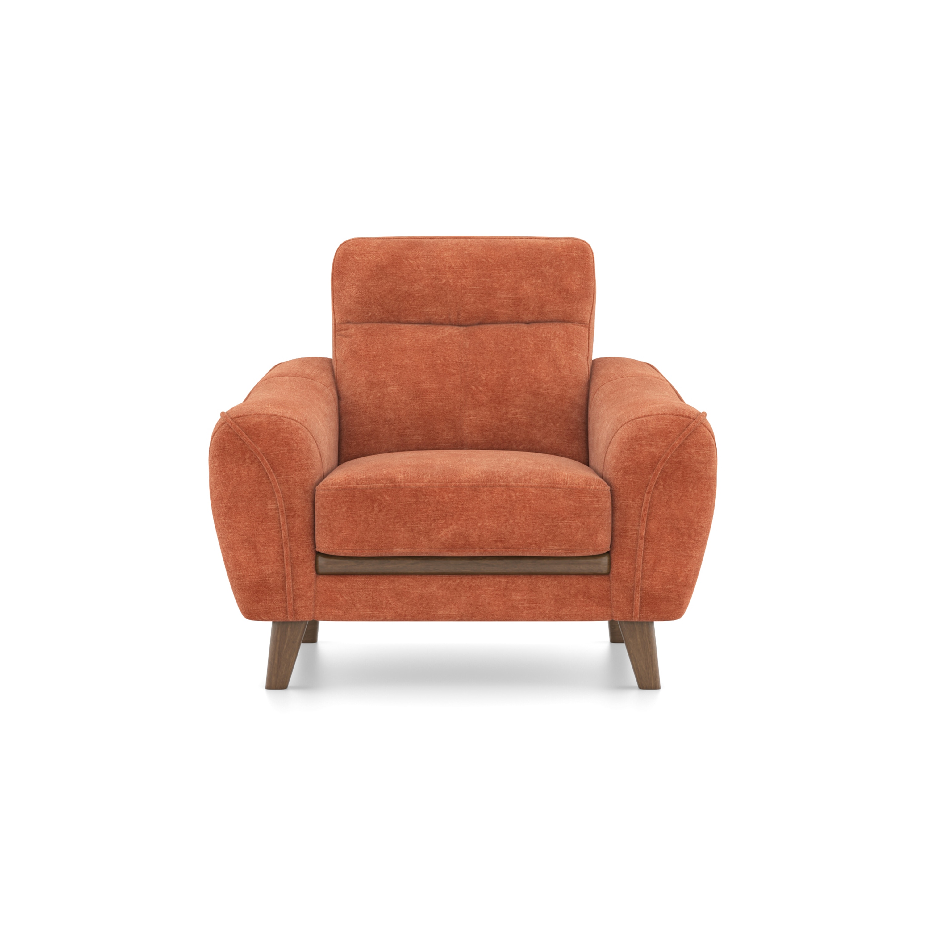 Ronan 1 Seater Fabric Sofa In Rust Colour