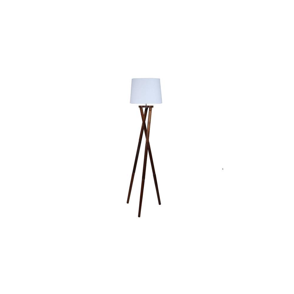 Ianthe White Cotton Shade Floor Lamp