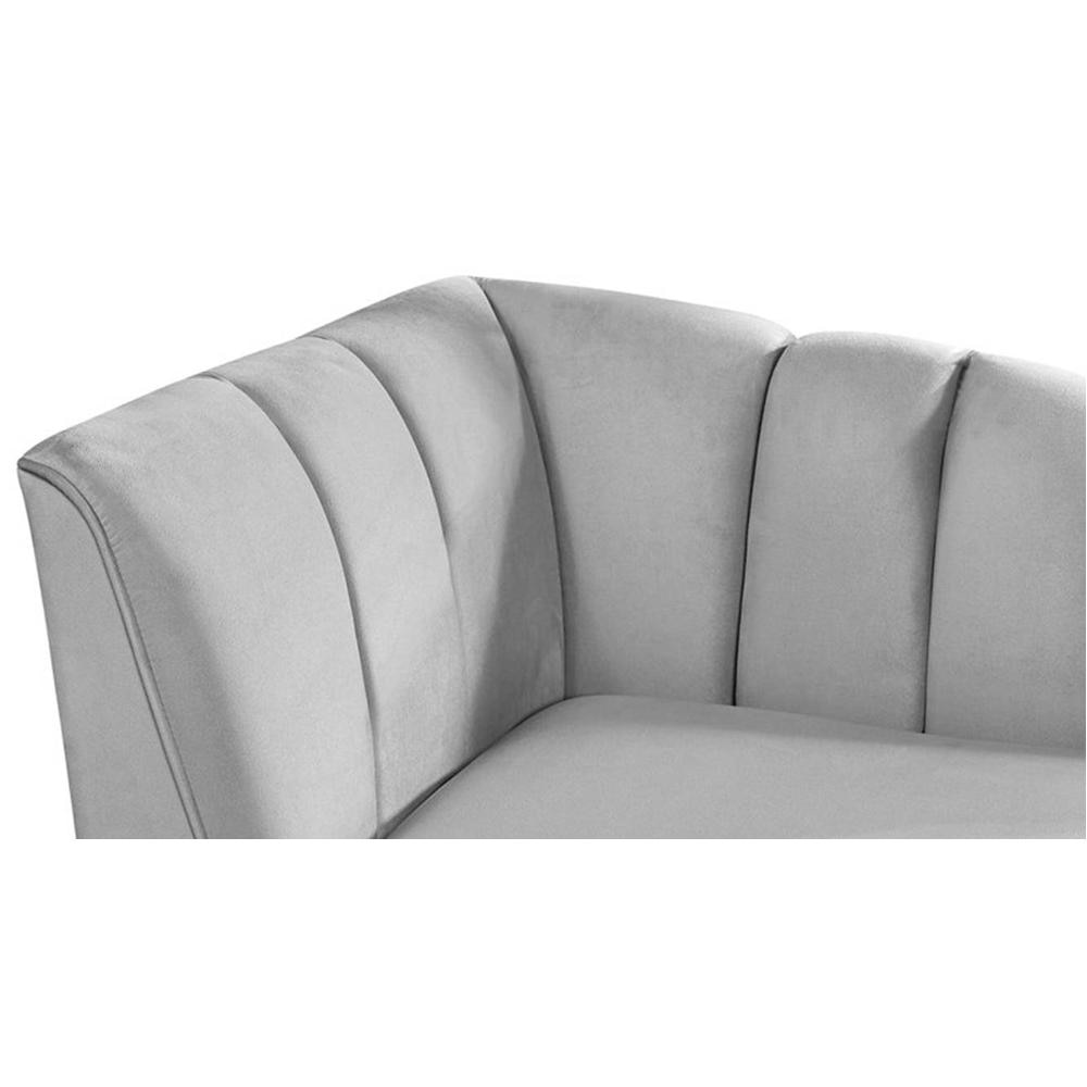 Korslund Velvet Chaise Launger in Grey Colour