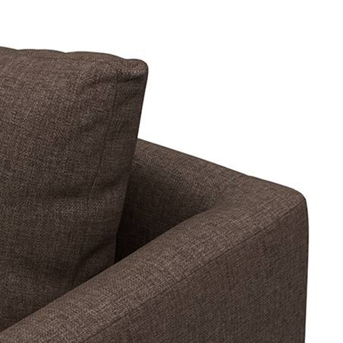 Florence Essential 3 Seater Fabric Sofa in Mocha Colour