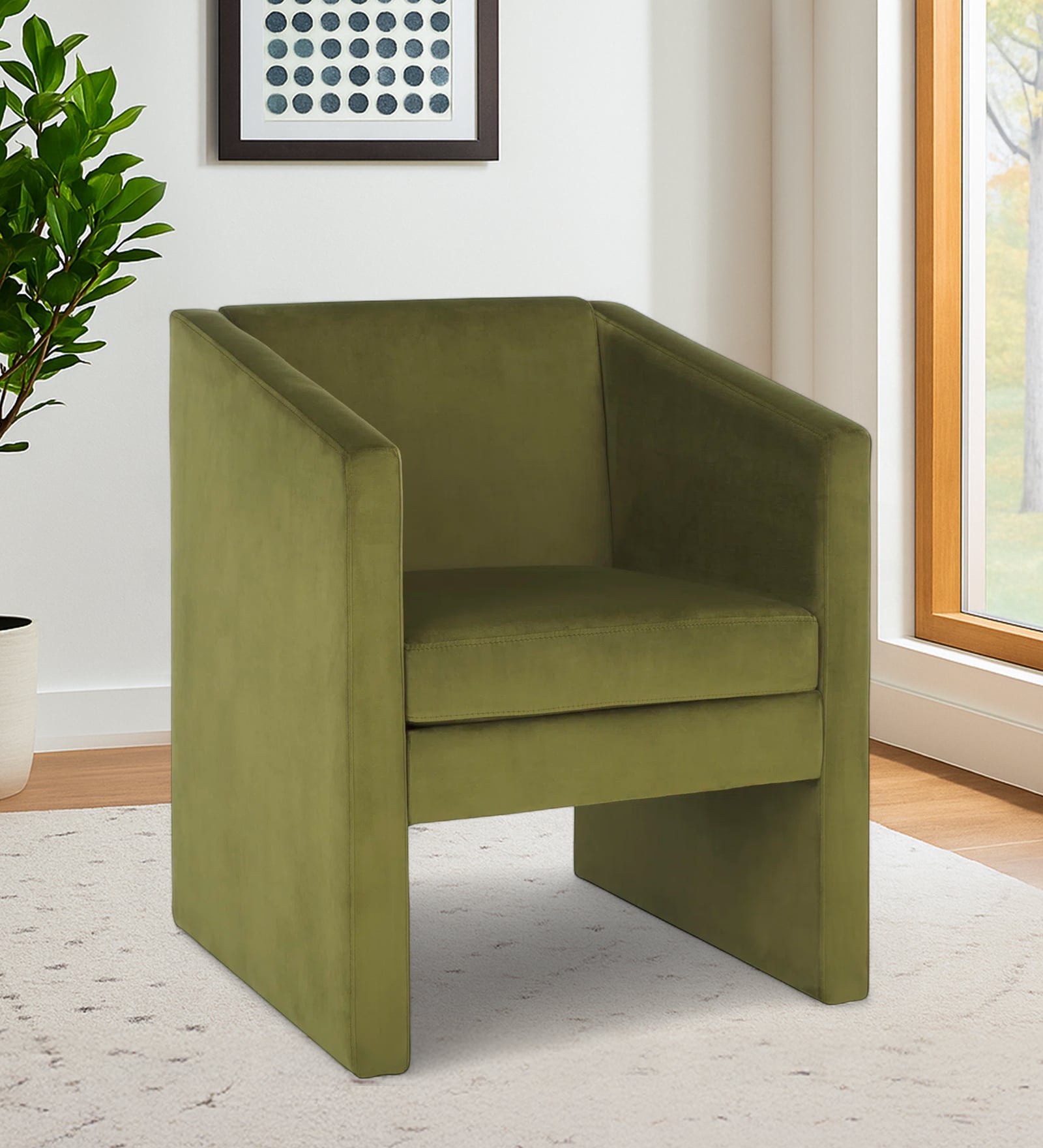 Shuntina Fabric Accent Chair in Mint Green Colour - Home Lifestylez
