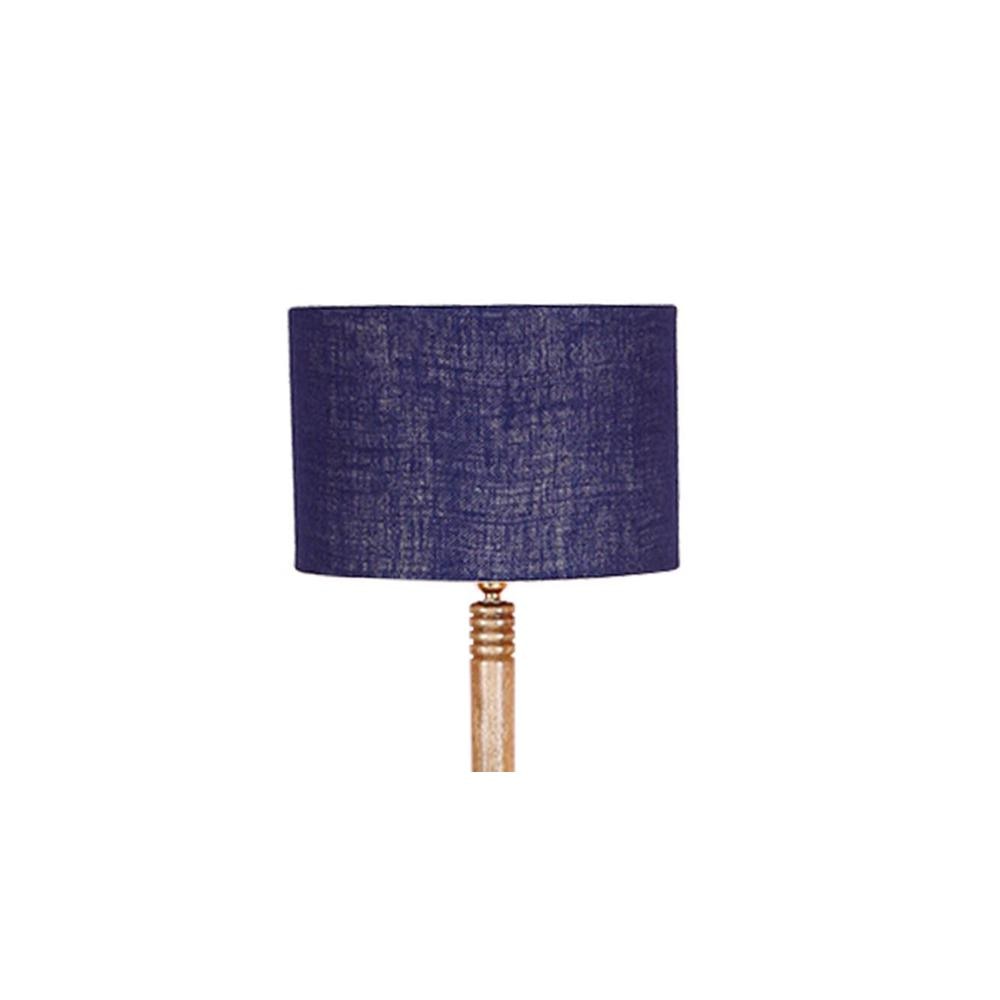 Harmon Blue Cotton Shade Floor Lamp