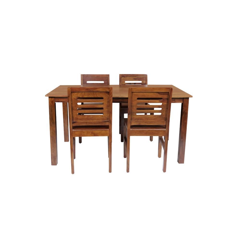 danny solid wood  4 seater Dining table in  Provincial Teak