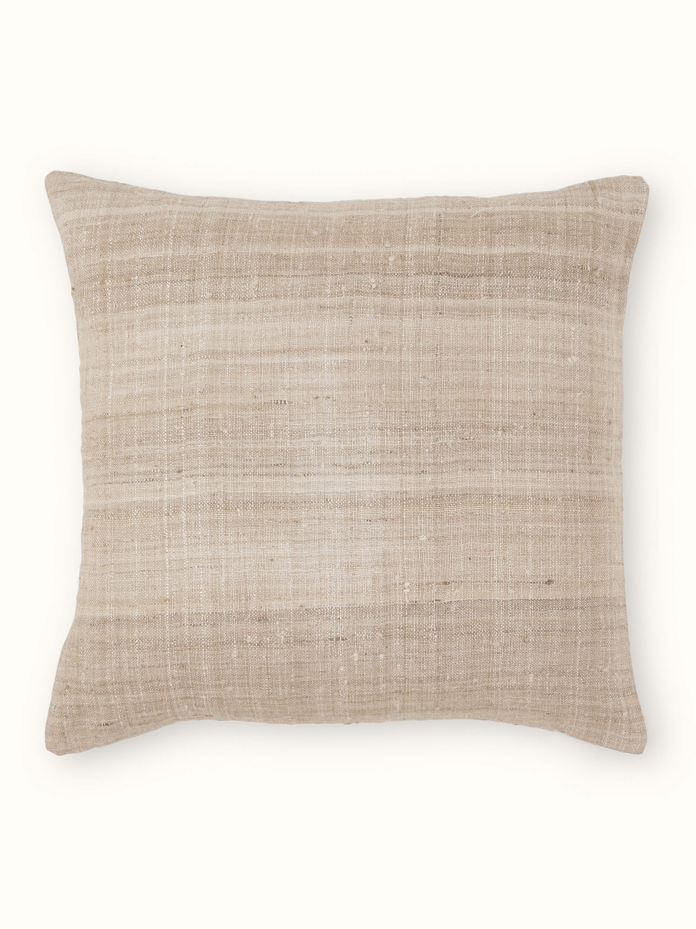 Ujjwal Light Brown Dharana Silk Slub Handloom Cushion Cover