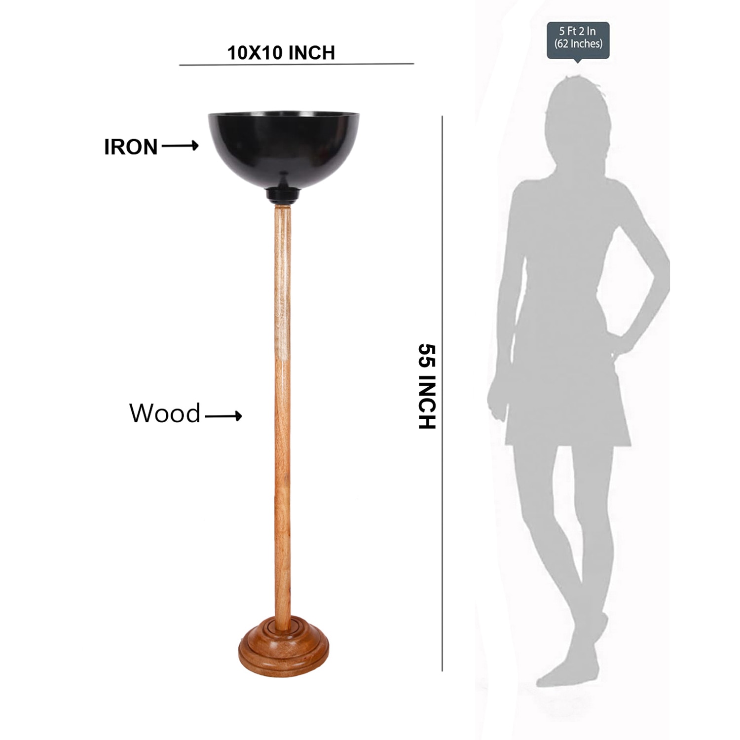 Devansh Wooden Foor Lamp