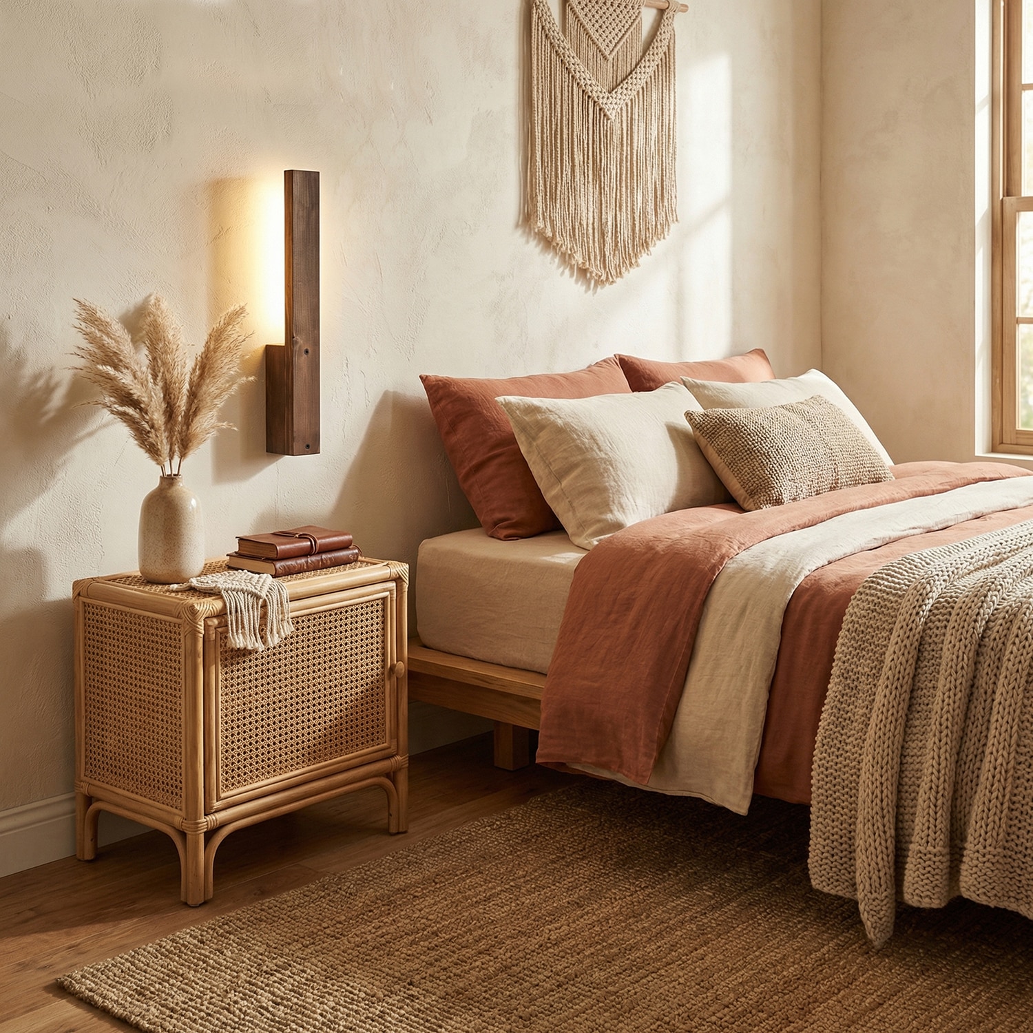 Slimline Brown Solid Wood Wall Lights
