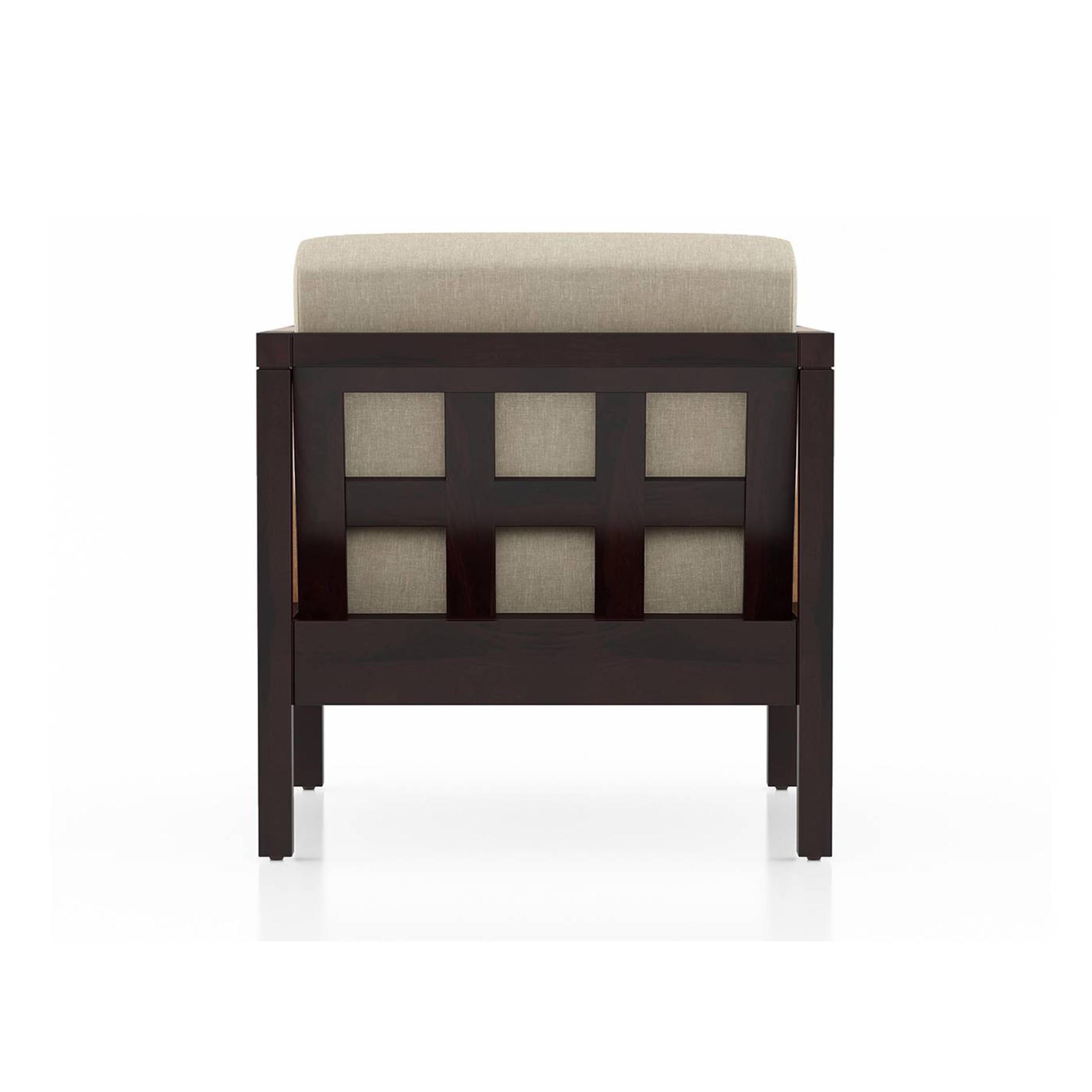 Cairo 1 Seater Wooden Sofa (Macadamia Brown)