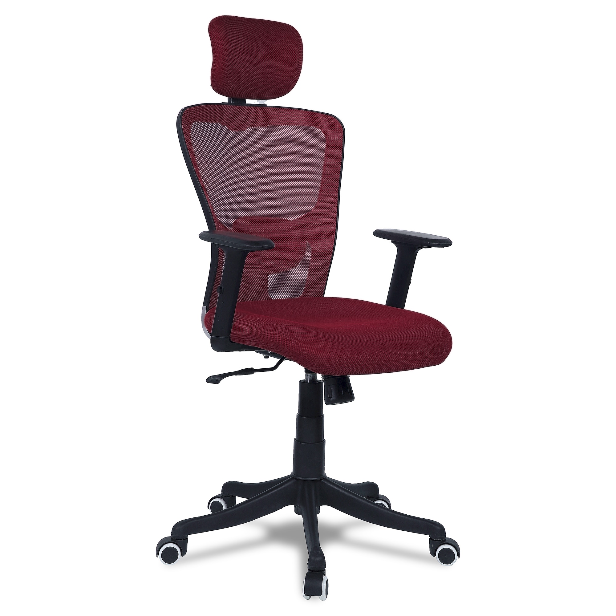 Dreaceo High Back Ergonomic Chair in Maroon Colour