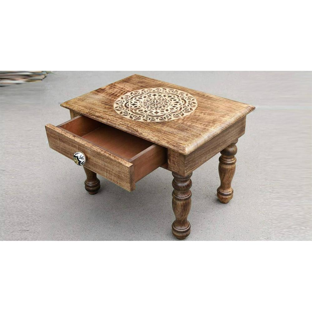 Terran Solid Wood Side Table