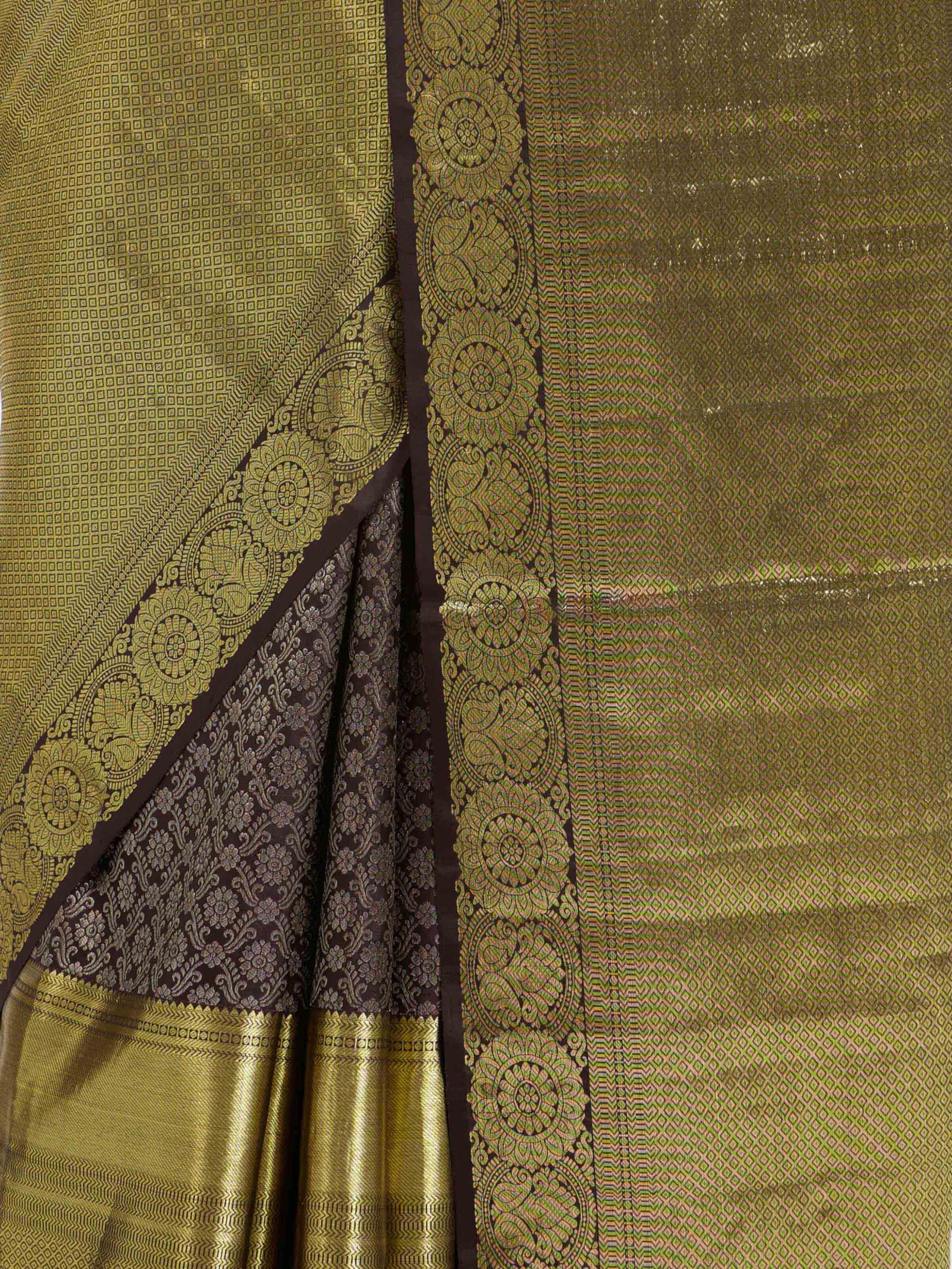 Black Silk Handloom Zari Saree