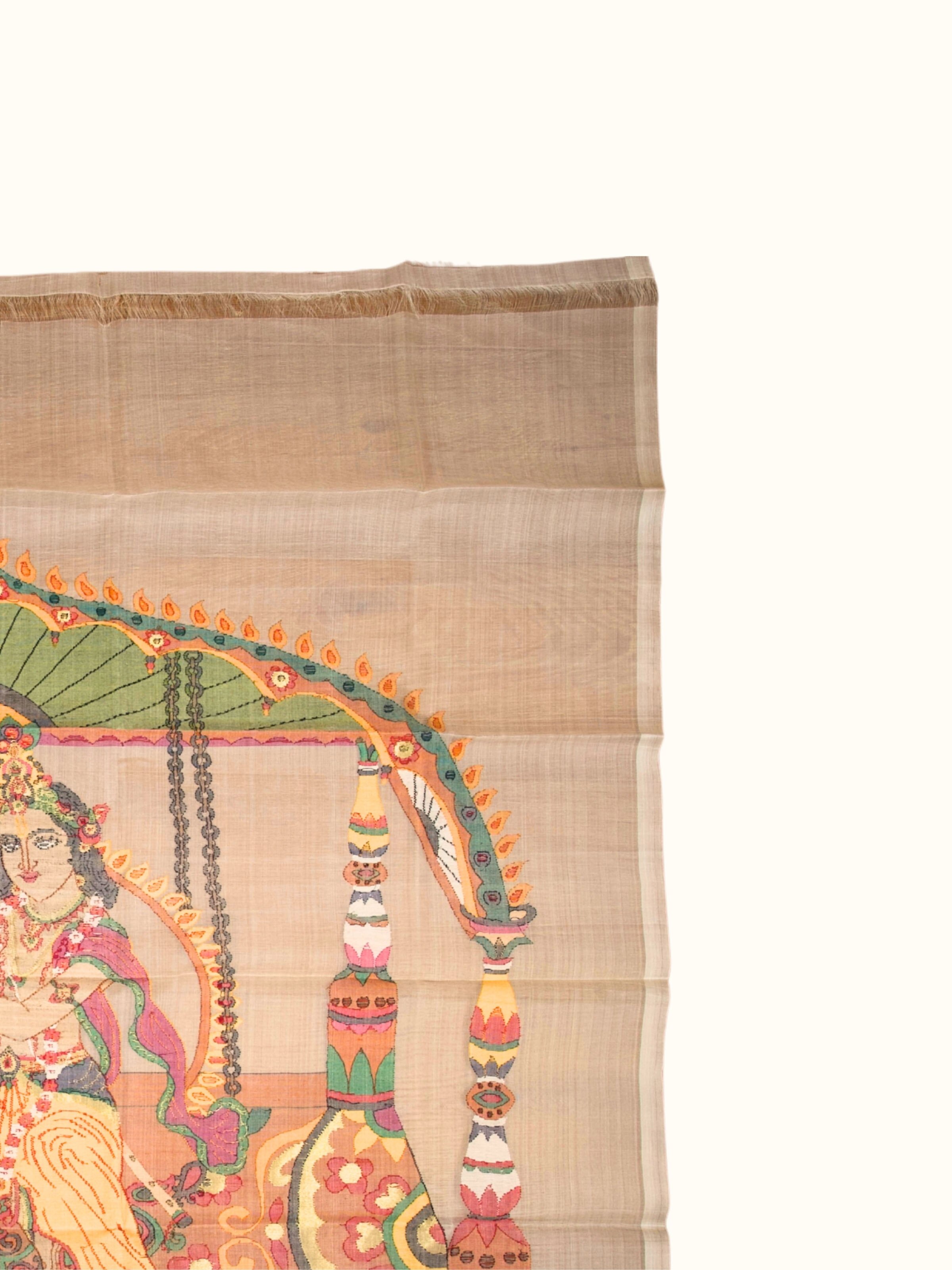 Radha Krishna Jamdani Wall Hanging