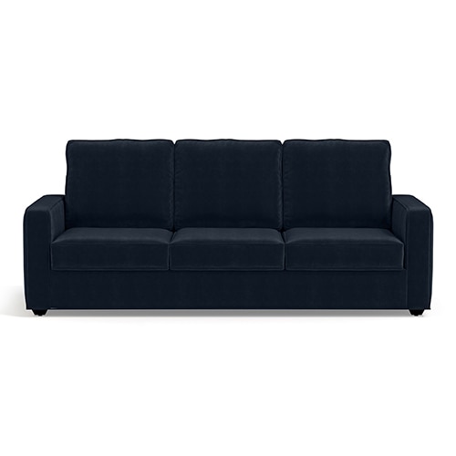 Apollo Compact Sofa Set (Colour : Sea Port Blue Velvet, Cushion : Soft, Back Type : High Back, Seater : 3+2+1)