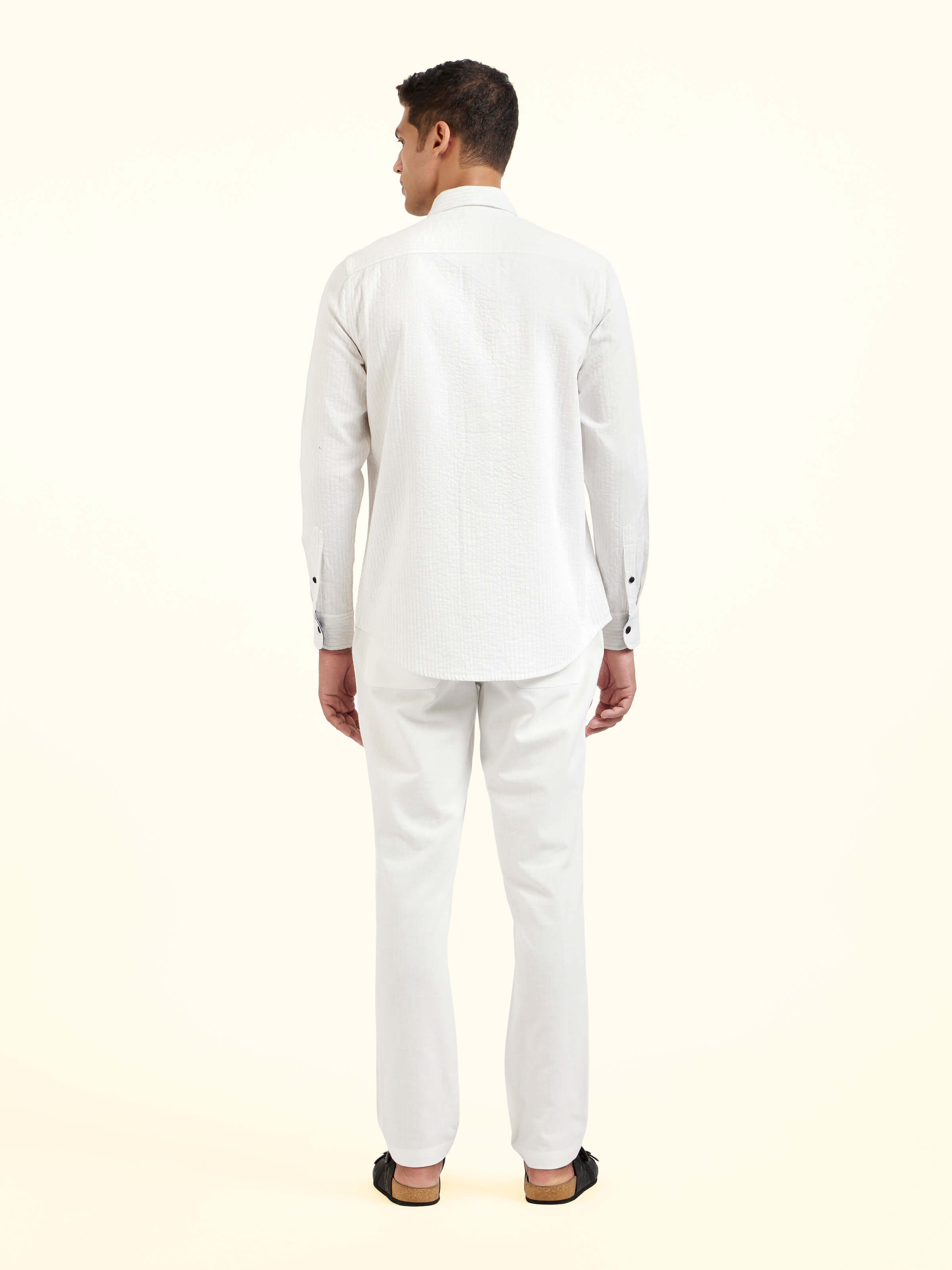 Off-White Cotton Quilting Shirt