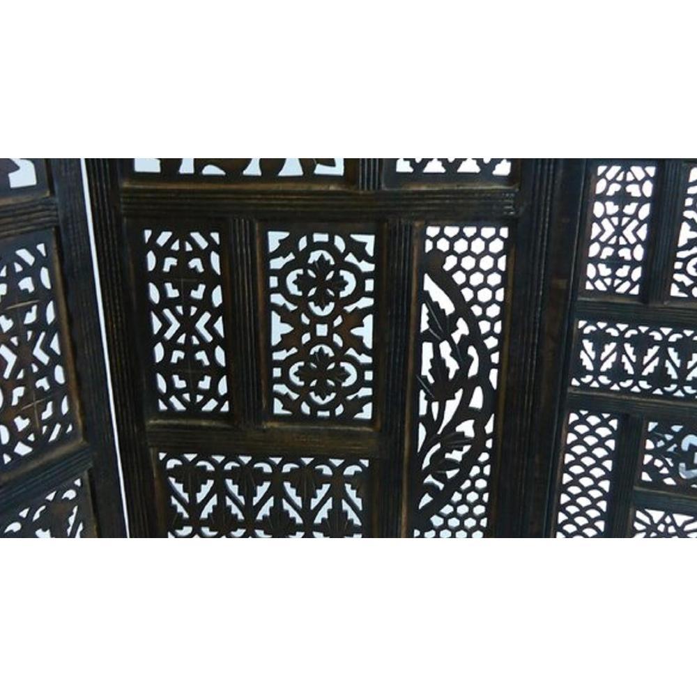 Kalei Solid Wood 4 Panel Room Divider