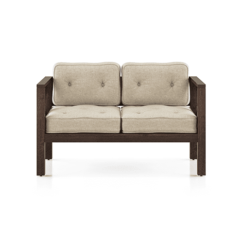 Farmone 2 Seater Wooden Sofa (Brown)