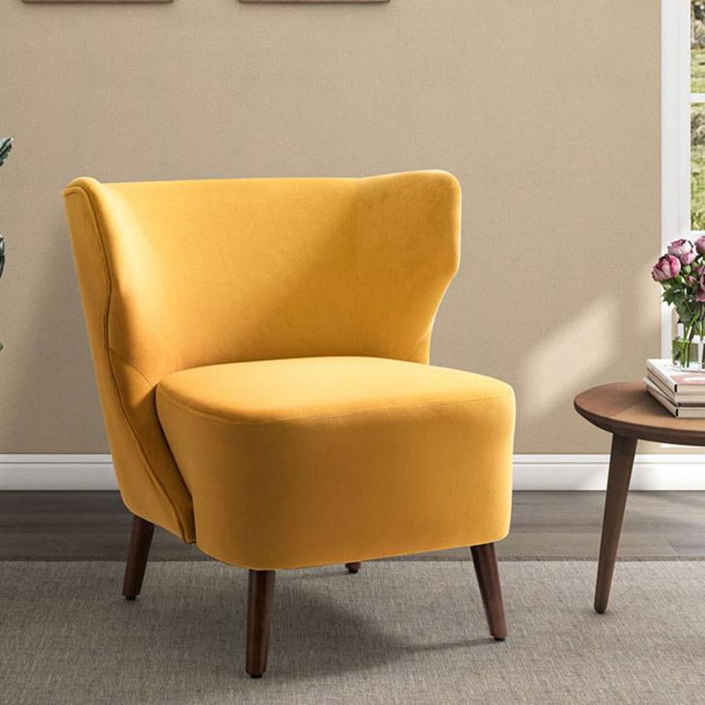 Torren Accent Chair in Yellow Colour