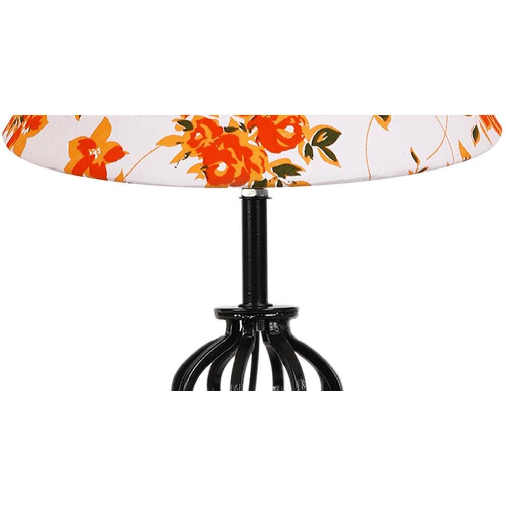 Arielle Multicolor cotton Table lamp with Iron Base