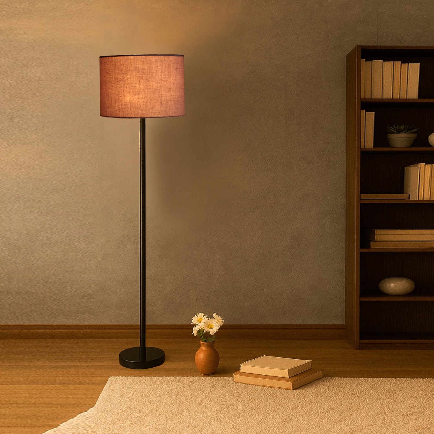 Devansh Wood Floor Lamp
