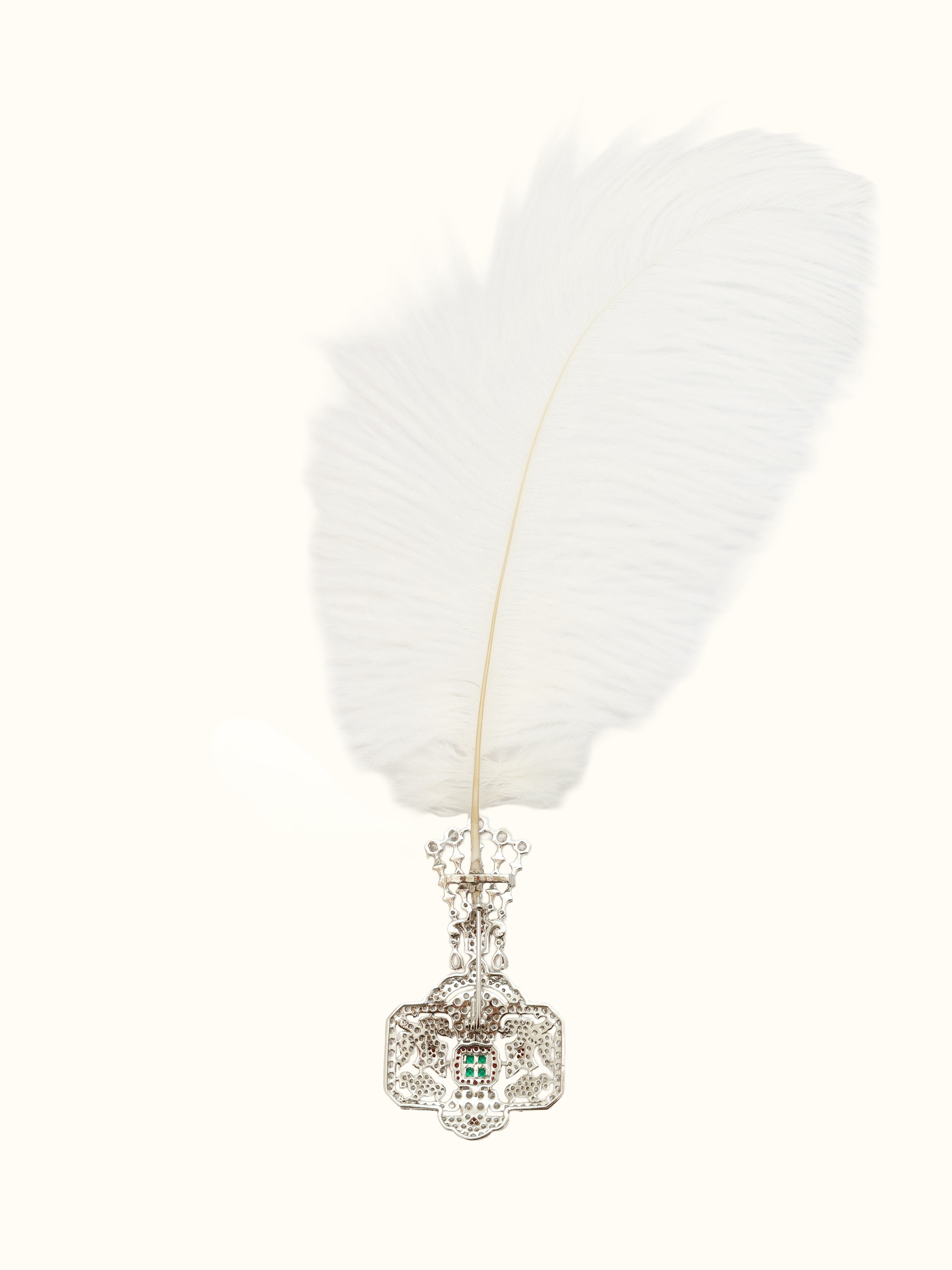 back view of silver smithing silver brooch pin with pin clasp