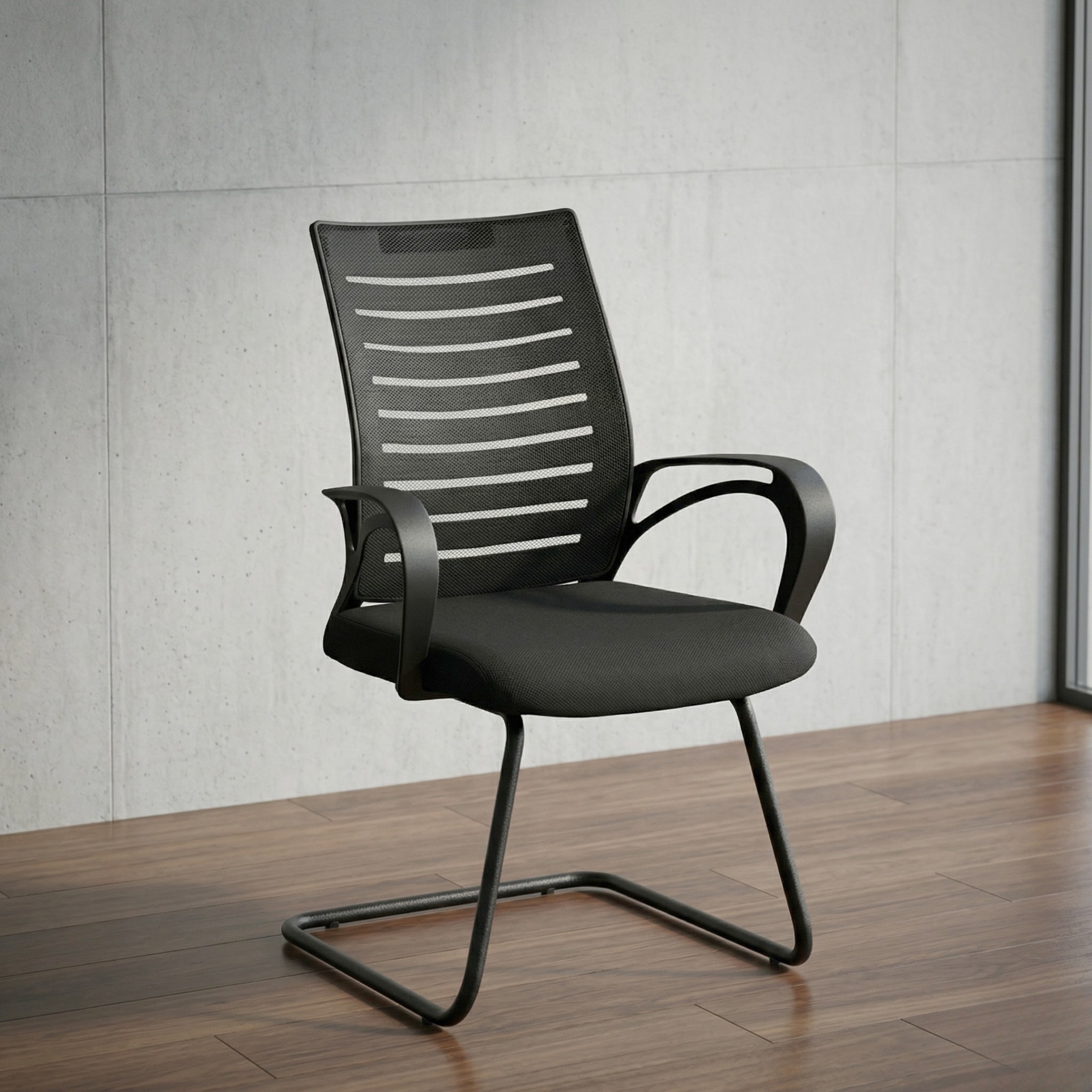 Kepler Brooks Iris Visitor Chair in Black Colour - Kepler Brooks