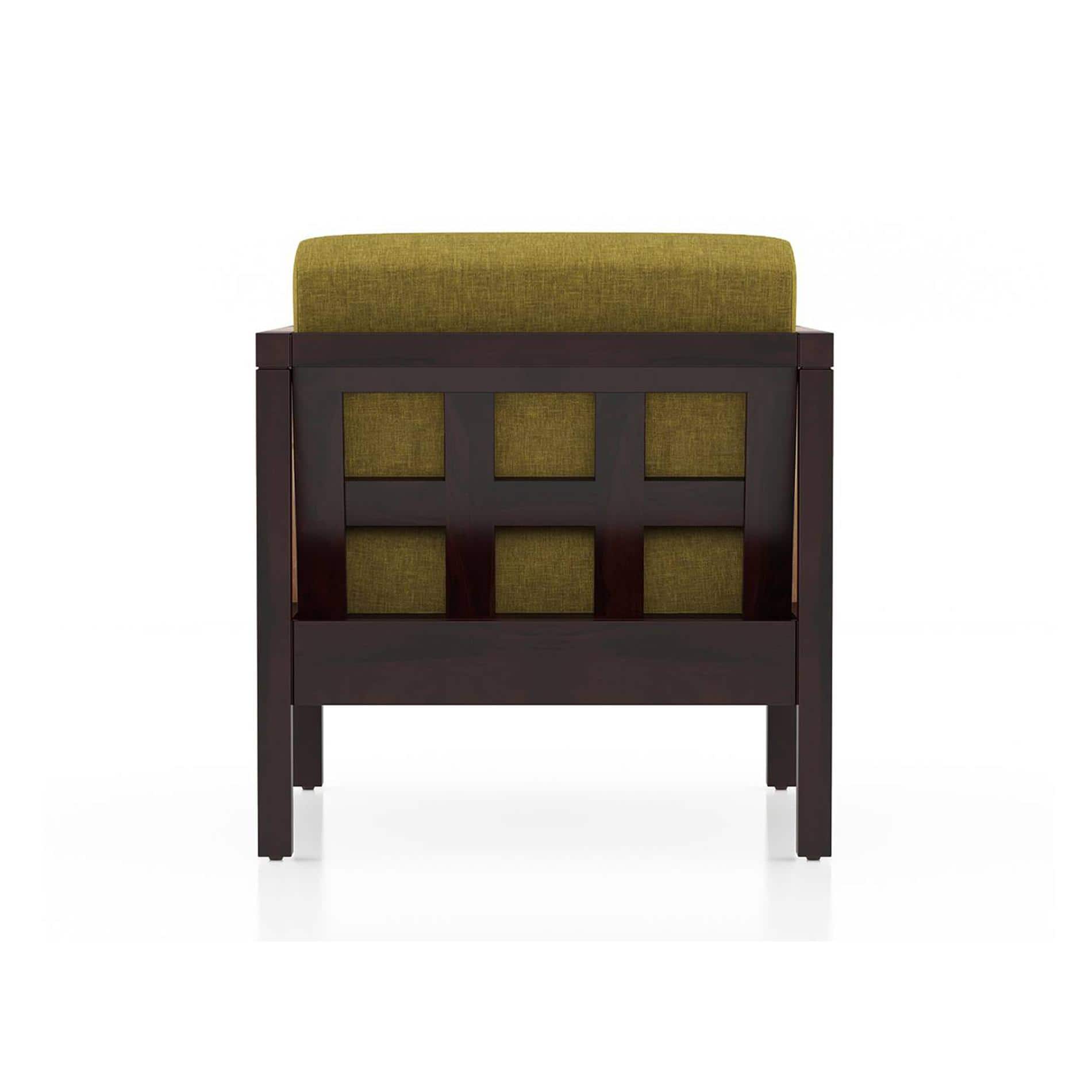 Cairo 1 Seater Wooden Sofa (Green Olivia)