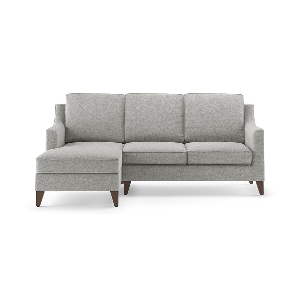Abbey Sectional Sofa (Colour : Vapour Grey, Cushion : Soft, Seater : Left Aligned 2 Seater + Left Aligned Chaise) - Urban Ladder