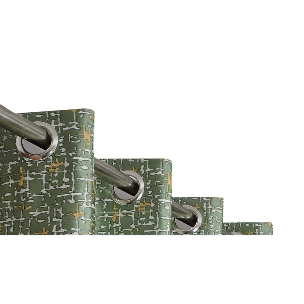 Texture Print Pack of 2 Pieces Room Darkning Window Curtains