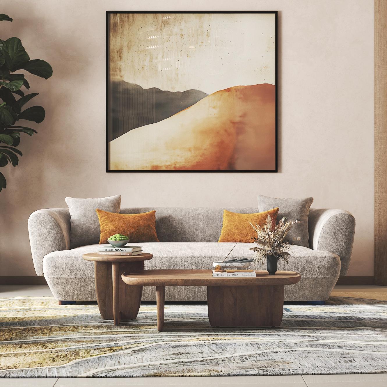 Brie 3 Seater Fabric Sofa In Turtledove Beige