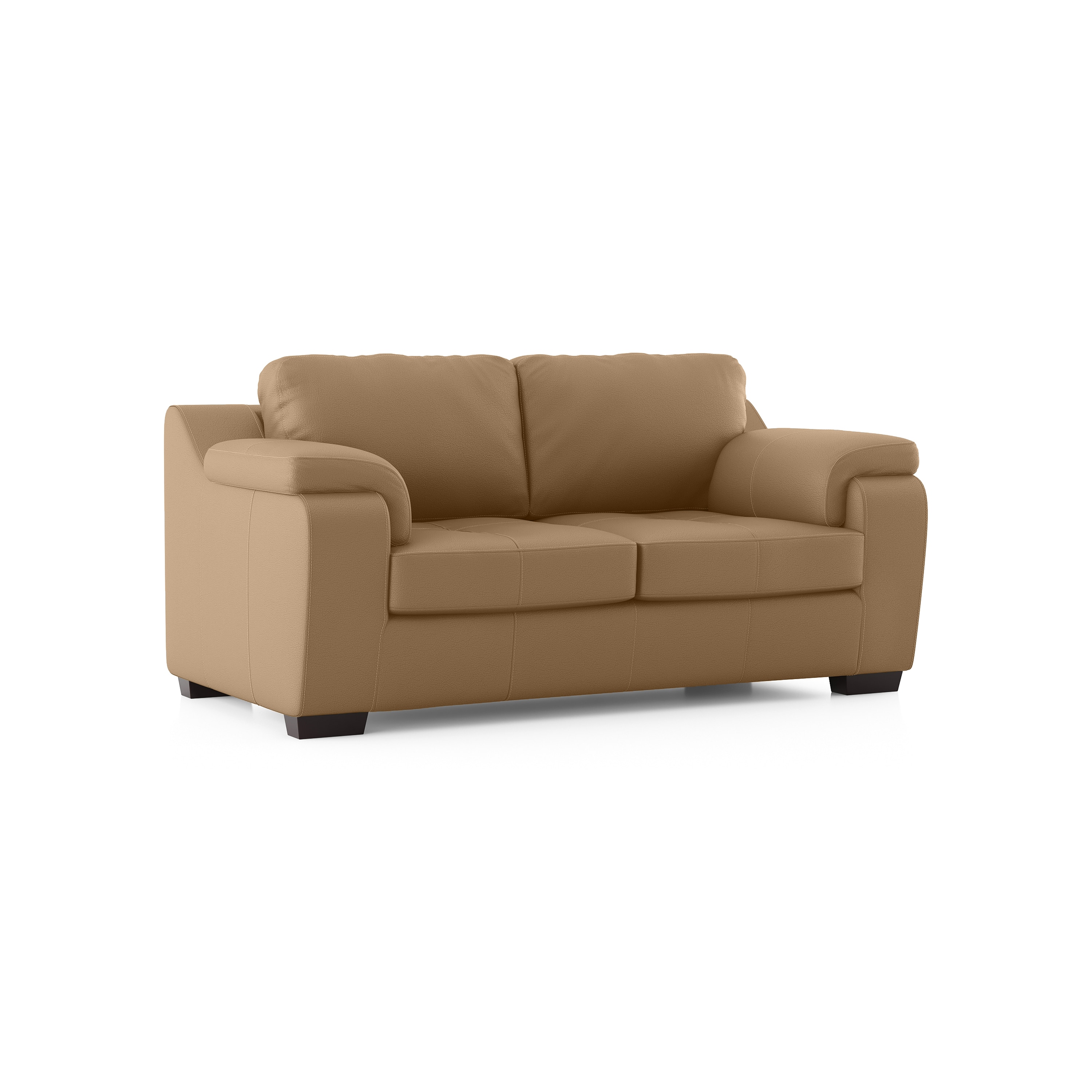 Trissino 2 Seater Premium Italian Leather Sofa In Ecru