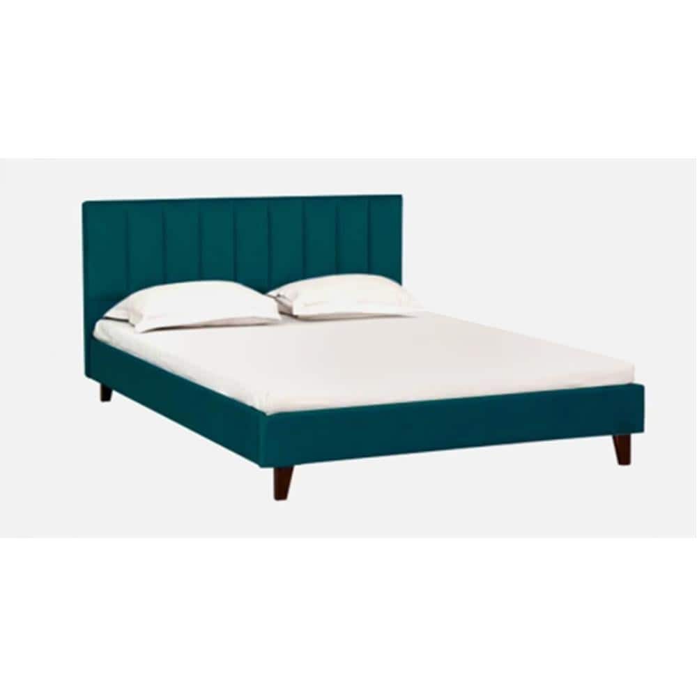 Dallas Engineered Wood Queen Size Non Storage Bed In Provincial Teak Finish