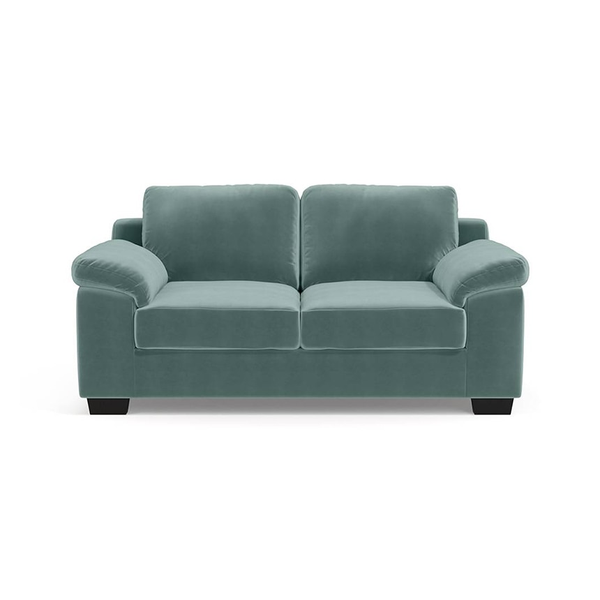 Esquel Luxe 2 Seater Fabric Sofa in Dusty Turquoise Velvet Colour