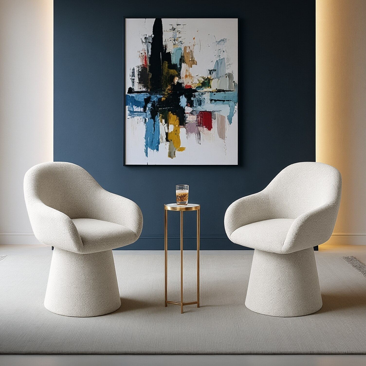 Selene Upholstered Accent Chair In Light Grey Fabric