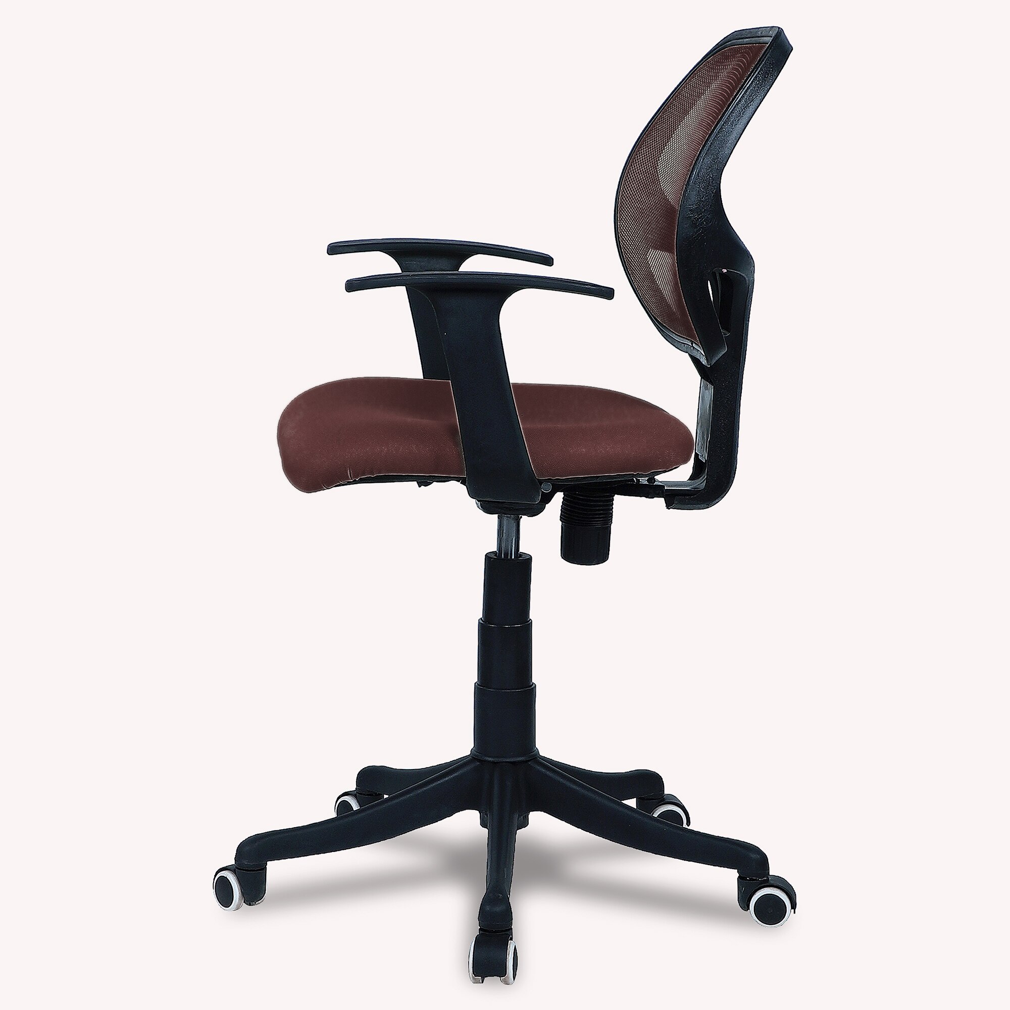 Jaazza Low Back Ergonomic Chair in Brown Colour