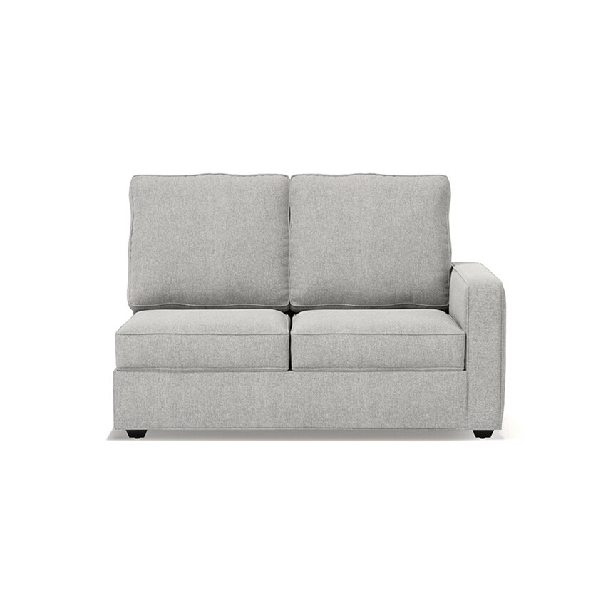 Apollo Compact Sofa (Colour : Vapour Grey, Cushion : Soft, Back Type : High Back, Seating Capacity : Left Aligned 2 Seater + Left Aligned Chaise + Ottoman)
